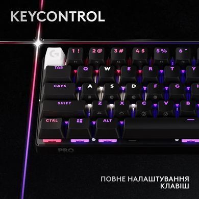 Клавiатура бездротова Logitech G PRO X 60 TKL GX Optical Black Tactile (920-011911) [606019]