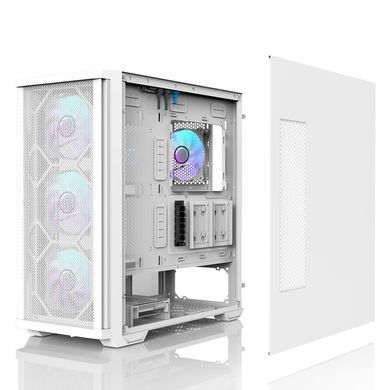 Корпус Zalman Z10 Duo без БЖ, 2xUSB3.0, 1xUSB Type-C, 4x120мм ARGB, VGA 395мм, LCS ready, TG Side Panel, EATX, білий (Z10DUOWHITE) [109552]