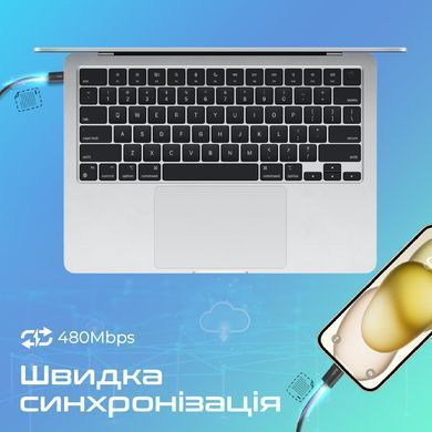 Кабель Promate EcoLine-CC120 USB Type-C - USB Type-C (M/M), 3 A, 60 W, 1.2 м, Black (ecoline-cc120.black) [604310]