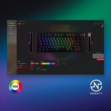 Клавіатура механічна HyperX Alloy Rise 75key, Red, USB-A, EN/UA, RGB, чорний (7G7A4AA) [103626]