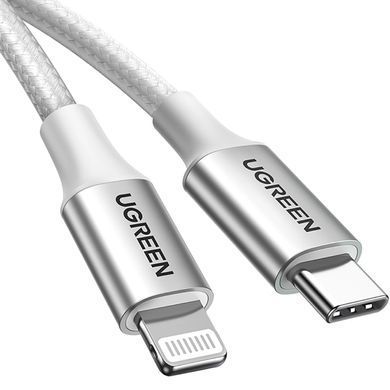 Кабель USB 2.0 Type-C M-Lightning M, 1 м, (20V/3A), (60W) Білий, US304 UGREEN (70523) [404205]