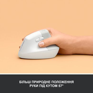 Миша бездротова Logitech Lift Vertical Ergonomic White (910-006475) [606451]