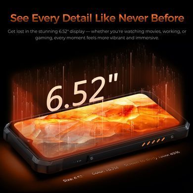 Смартфон Oukitel wp53s 6.52"HD /4GB/128GB/ T615 /11000mAh /13+5Мп/ IP69K /NFC/Ліхтарик Black (wp53s_BK) [405004]