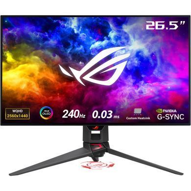 Монітор Asus 26.5" ROG Swift PG27AQDM 2xHDMI, DP, 2xUSB, OLED, 2560x1440, 240Hz, 0.03ms, DCI-P3 99%, G-SYNC, Pivot, HDR10 (90LM08Q0-B01A70) [10842]