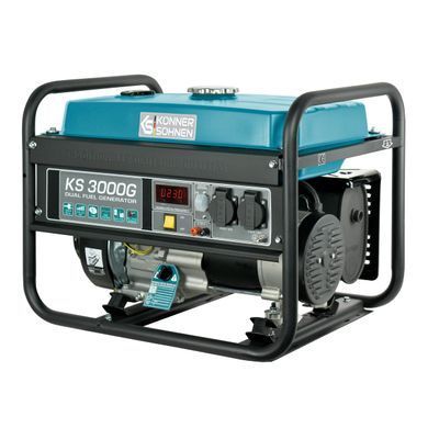 Генератор газобензиновий Konner&Sohnen KS 3000G LPG, 230В, 3.0кВт, ручний стартер, 45.4кг (KS3000G) [105942]