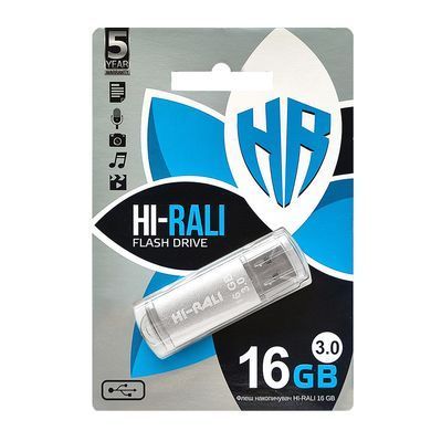 Флеш-накопичувач USB3.0 16GB Hi-Rali Rocket Series Silver (HI-16GB3VCSL) [614240]