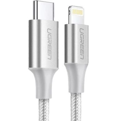 Кабель USB 2.0 Type-C M-Lightning M, 1 м, (20V/3A), (60W) Білий, US304 UGREEN (70523) [404205]