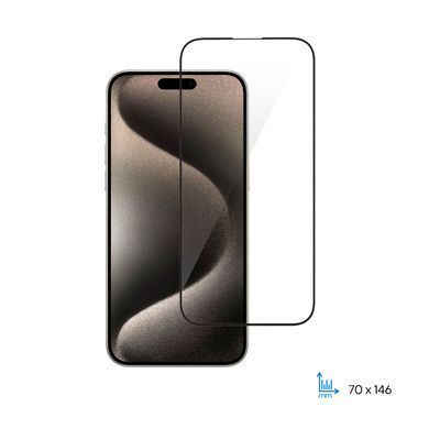Захисне скло 2E для iPhone 15 Pro, 2.5D FCFG, (1 Pack), чорна рамка (2E-IP-15P-6.1-SMFCFG-BB) [103118]