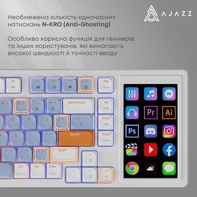 Клавіатура Ajazz AKP815 Huano Red Switch White (AKP815-R-WBO) [612741]