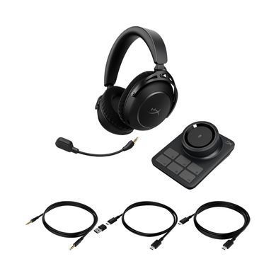 Гарнітура ігрова HyperX Cloud Alpha 2 WL/BT/mini-jack/USB-A/USB-C, 0.5м/1.5м, чорний (AJ5C7AA) [111603]