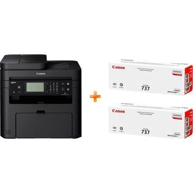 Багатофункційний пристрій А4 ч/б Canon i-SENSYS MF237w з Wi-Fi + 2 картриджа Canon 737 (1418C161AA) [611758]