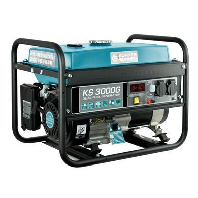 Генератор газобензиновий Konner&Sohnen KS 3000G LPG, 230В, 3.0кВт, ручний стартер, 45.4кг (KS3000G) [105942]