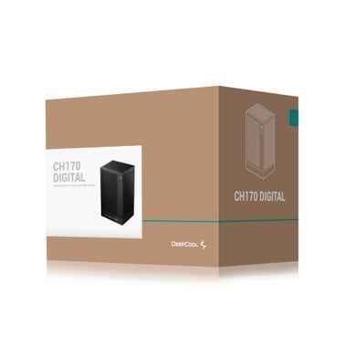 Корпус DeepCool CH170 Digital Black без БЖ (R-CH170-BKNPI0D-G-1) [608740]