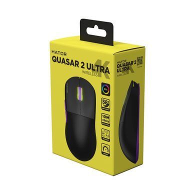 Миша бездротова Hator Quasar 2 Ultra 4K Wireless Black/Lilac (HTM570BL) [616101]