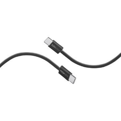 Кабель Promate EcoLine-CC120 USB Type-C - USB Type-C (M/M), 3 A, 60 W, 1.2 м, Black (ecoline-cc120.black) [604310]