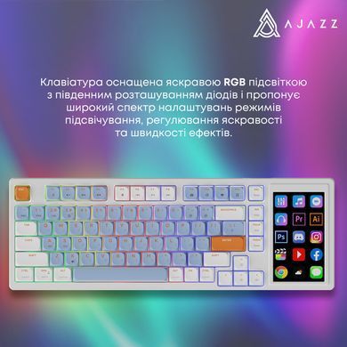 Клавіатура Ajazz AKP815 Huano Red Switch White (AKP815-R-WBO) [612741]