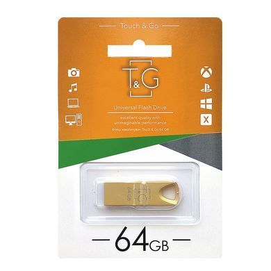 Флеш-накопичувач USB 64GB T&G 117 Metal Series Gold (TG117GD-64G) [607208]