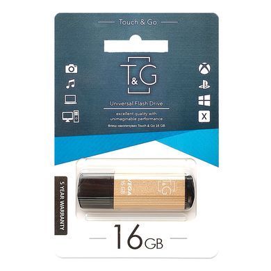 Флеш-накопичувач USB 16GB T&G 121 Vega Series Gold (TG121-16GBGD) [618592]