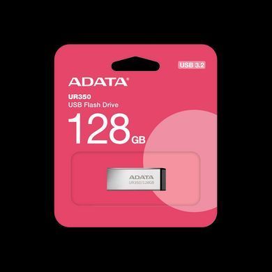 Флеш-накопичувач ADATA USB 3.2 UR 350 128Gb Silver/Black (UR350-128G-RSR/BK) [803130]