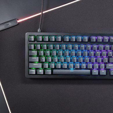 Клавіатура механічна HyperX Alloy Rise 75key, Red, USB-A, EN/UA, RGB, чорний (7G7A4AA) [103626]