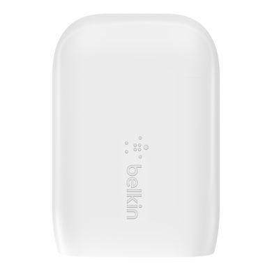 Зарядний пристрій мережевий Belkin 37Вт USB-C PD PPS 25Вт, USB-A 12Вт, білий (WCB007VFWH) [108886]