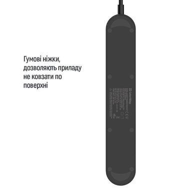 Фільтр живлення ColorWay 4 розетки, 4USB (Type-C PD20W + 3USB QC3.0) (45W), 2м, Black (CW-CHE44PDB) [612357]