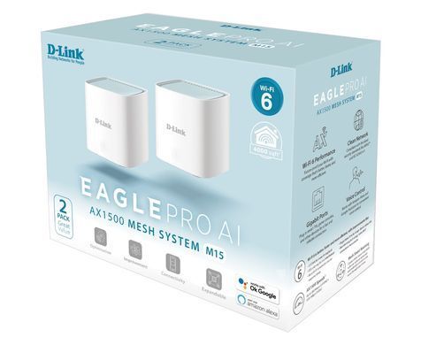 WiFi-система D-Link EAGLE PRO AI AX1500 Mesh WiFi (2шт) (M15-2) [104558]
