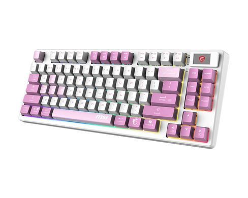 Клавіатура механічна MSI FORGE GK600 TKL W VIOLET UA 83key, mechanical Linear, USB-A, Wireless, Bluetooth, EN/UKR/RU, RGB, фіолетовий (S11-43UAQ01-HH9) [111232]