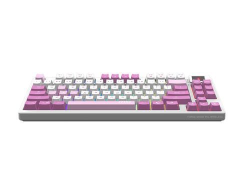 Клавіатура механічна MSI FORGE GK600 TKL W VIOLET UA 83key, mechanical Linear, USB-A, Wireless, Bluetooth, EN/UKR/RU, RGB, фіолетовий (S11-43UAQ01-HH9) [111232]
