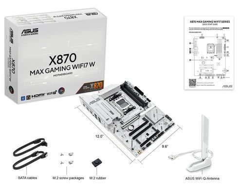 Материнська плата Asus hite Socket AM5 (X870 MAX GAMING WIFI7 W) [612644]