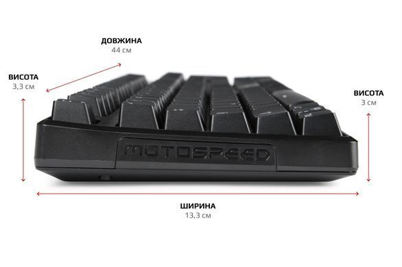 Клавіатура Motospeed CK107 Outemu Blue RGB Ukr Black (mtk96mb) [605891]