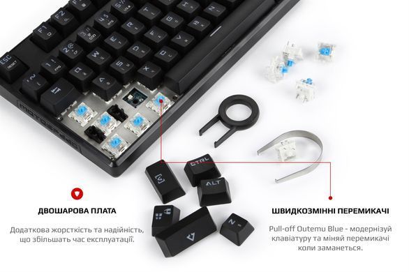 Клавіатура Motospeed CK107 Outemu Blue RGB Ukr Black (mtk96mb) [605891]