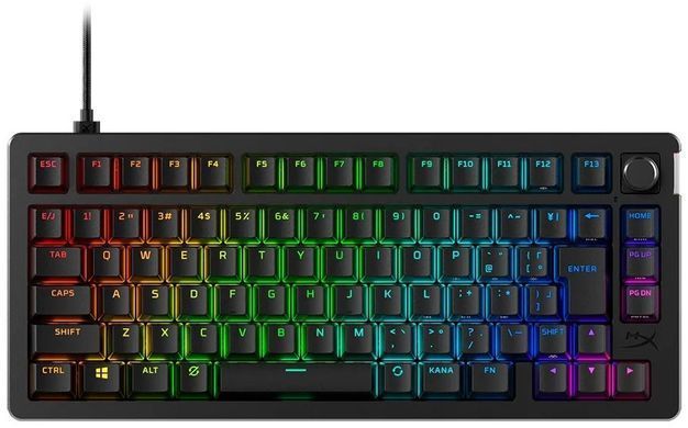 Клавіатура механічна HyperX Alloy Rise 75key, Red, USB-A, EN/UA, RGB, чорний (7G7A4AA) [103626]