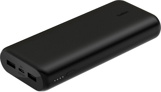 Акумулятор портативний літій-іонний Power Bank Belkin 20000мА&middot;год, 20Вт, 2хUSB-A/USB-C, чорний (BPB014BTBK) [108439]