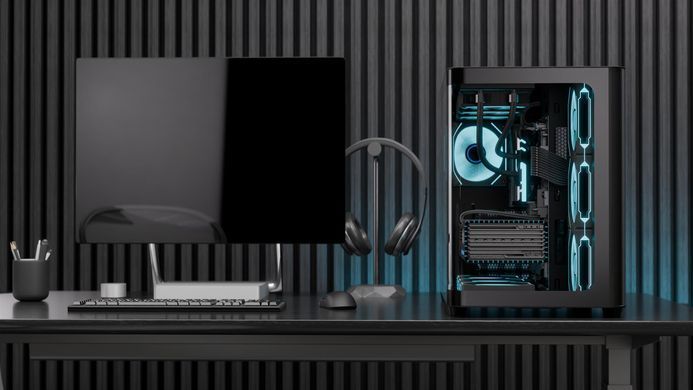 Корпус AeroCool P500C-G-BK-v1 Black без БЖ (ACCM-PN01043.11) [614654]