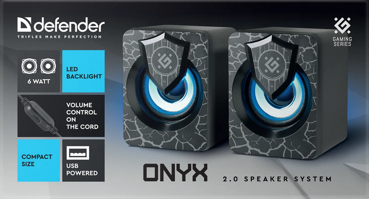Акустика Defender 2.0 Onyx 6Вт USB Black (65038) [203869]