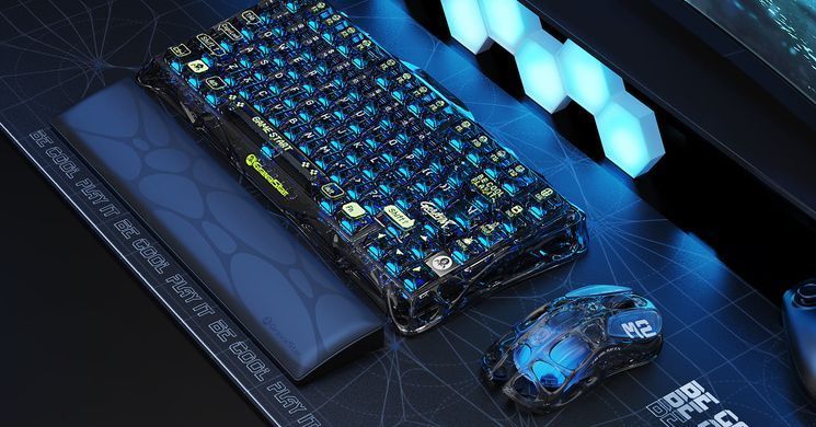 Миша GravaStar Mercury M2, BT/WL/USB-A, RGB, чорно-прозорий (GRAVASTARM2_XTAL_BLK) [106611]