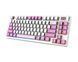 Клавіатура механічна MSI FORGE GK600 TKL W VIOLET UA 83key, mechanical Linear, USB-A, Wireless, Bluetooth, EN/UKR/RU, RGB, фіолетовий (S11-43UAQ01-HH9) [111232], фото 4