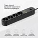 Фільтр живлення ColorWay 4 розетки, 4USB (Type-C PD20W + 3USB QC3.0) (45W), 2м, Black (CW-CHE44PDB) [612357], фото 14