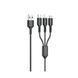 Кабель WK WDC-137 Upine Series 3-in-1 USB - Lightning + micro USB + USB Type-C (M/M), 1.2 м, Black (6941027616284) [605021], фото 1