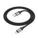 Кабель HOCO X102 USB to Micro 2.4A, 1m, nylon, aluminum connectors, Black (6942007608763) [802422], фото 6