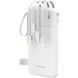 УМБ Dudao 10000mAh K11 10W USB-A,USB-C,microUSB, with USB-A/USB-C/Lightning/MicroUSB cables White (6977196681860) [405051], фото 1