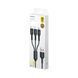 Кабель WK WDC-137 Upine Series 3-in-1 USB - Lightning + micro USB + USB Type-C (M/M), 1.2 м, Black (6941027616284) [605021], фото 2