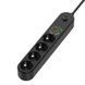 Фільтр живлення ColorWay 4 розетки, 4USB (Type-C PD20W + 3USB QC3.0) (45W), 2м, Black (CW-CHE44PDB)
