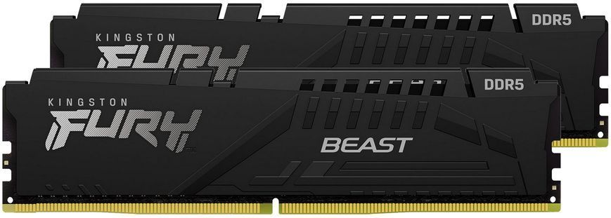 Модуль пам`яті DDR5 2x16GB/5200 Kingston Fury Beast Black (KF552C40BBK2-32) [610279]