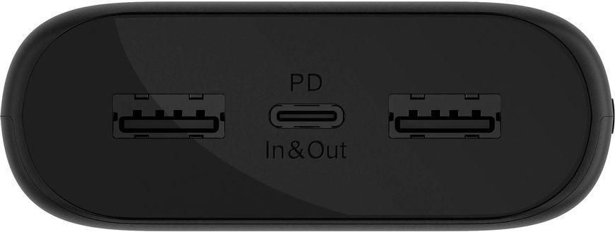 Акумулятор портативний літій-іонний Power Bank Belkin 20000мА&middot;год, 20Вт, 2хUSB-A/USB-C, чорний (BPB014BTBK) [108439]
