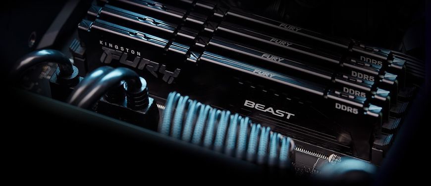 Модуль пам`яті DDR5 2x16GB/5200 Kingston Fury Beast Black (KF552C40BBK2-32) [610279]