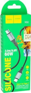 Кабель Hoco X92 USB Type-C - USB Type-C (M/M), 60W, 3 м, Black (CA913930) [604359]