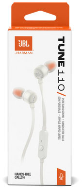 Гарнітура JBL TUNE 110 ECO White (JBLT110WHTE) [204298]