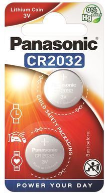 Батарейка Panasonic літієва CR2032 блістер, 2 шт. (CR-2032EL/2B) [113321]